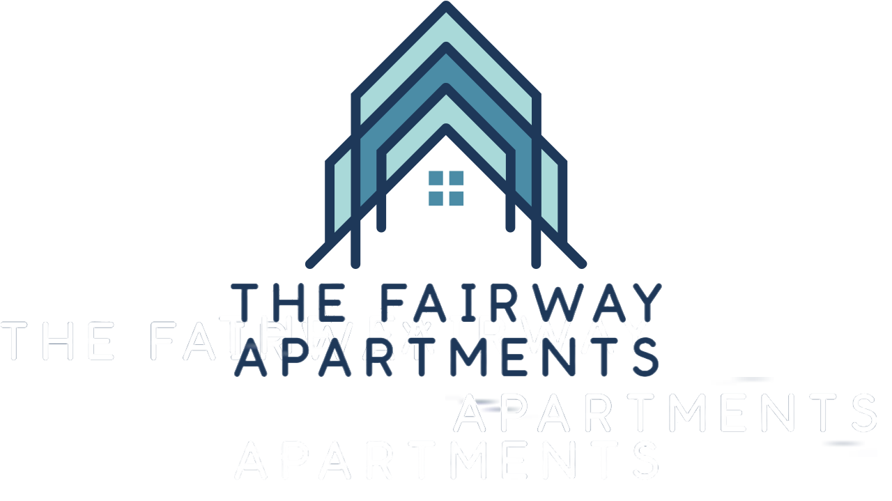 A logo with a house and the text "The Fairway Apartments" is displayed.